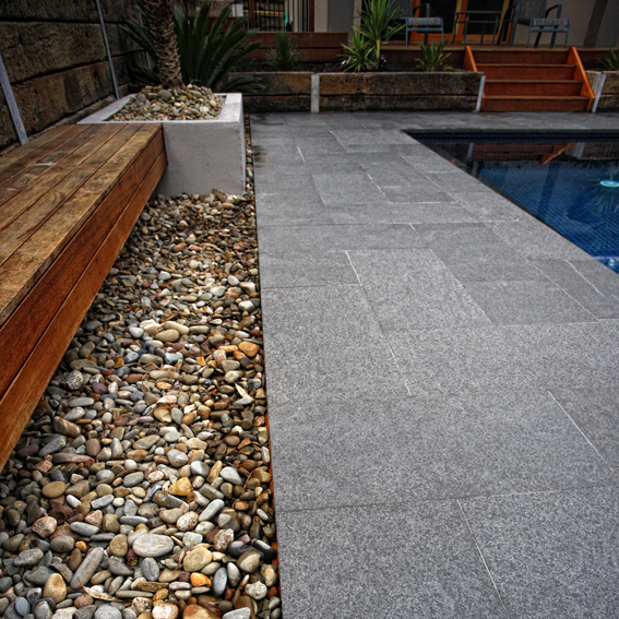 Black Granite Pool Area Pavers