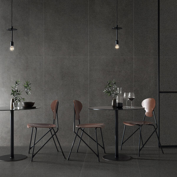 Stoneware Terrazzo Indoor Pavers | Basalt Black