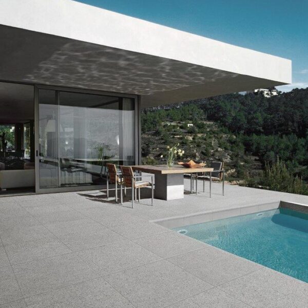 Stoneware Terrazzo Pool Area Pavers | Ice Snow